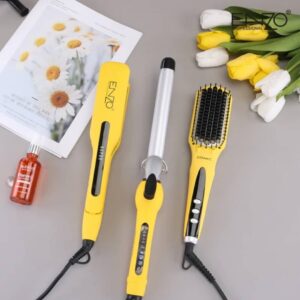 ENZO Yellow Power Trio  Pack Lisse - Boucle - Brosse + Sérum OFFERT