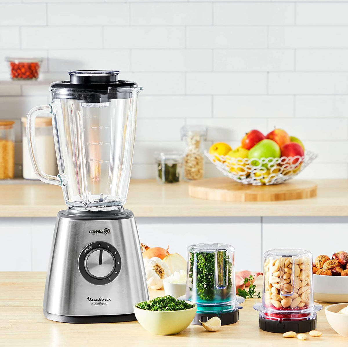 Blender Moulinex Blend force Inox – 1.75L – 800W – LM439D10 - الصورة 6