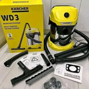 مكنسة كهربائية رطبة وجافة مزودة بحاوية متينة. سعة 20 لتر من علامة KARCHER الالمانية